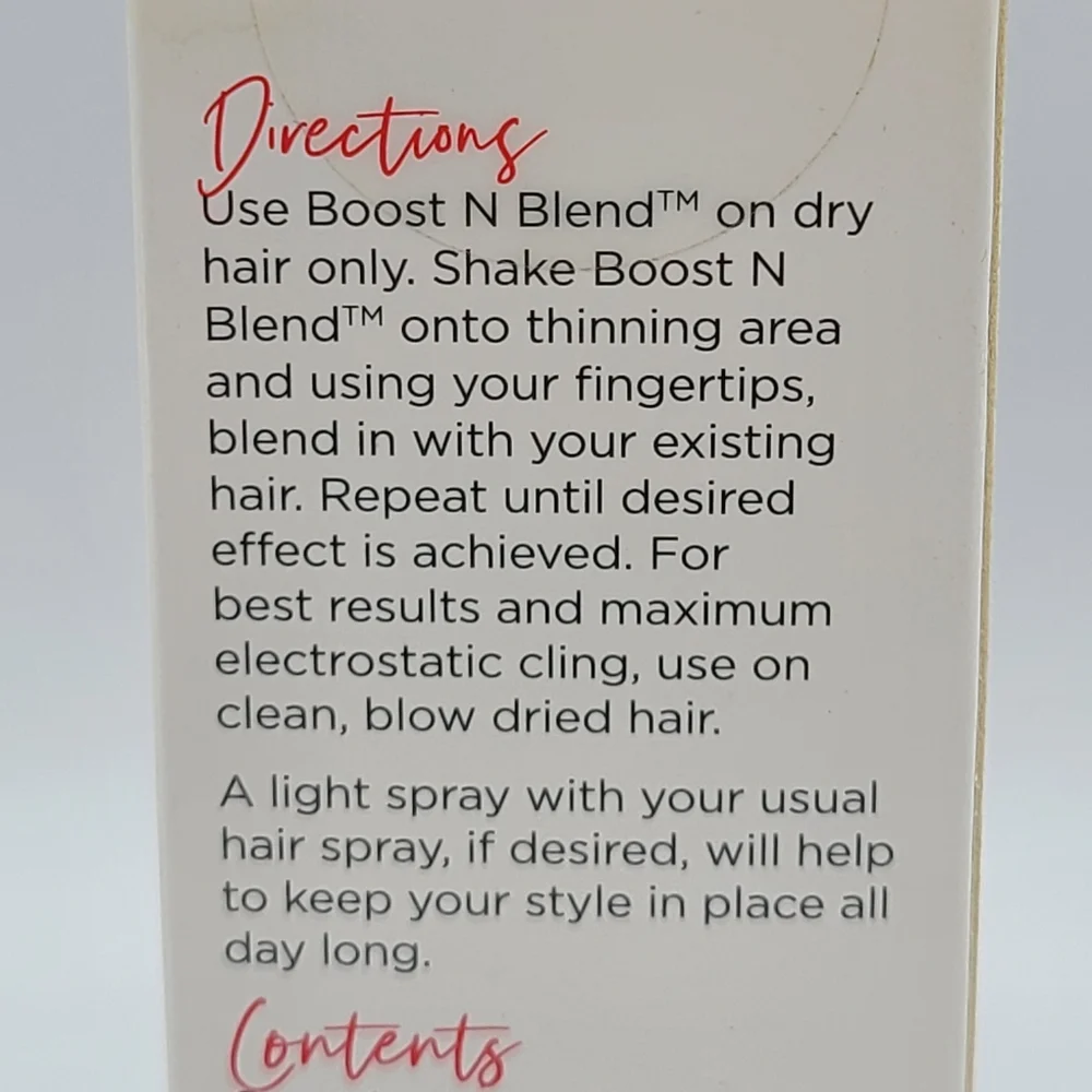 Boost N Blend Hair Volumizing Fibers Powder Lush Light Brown NEW